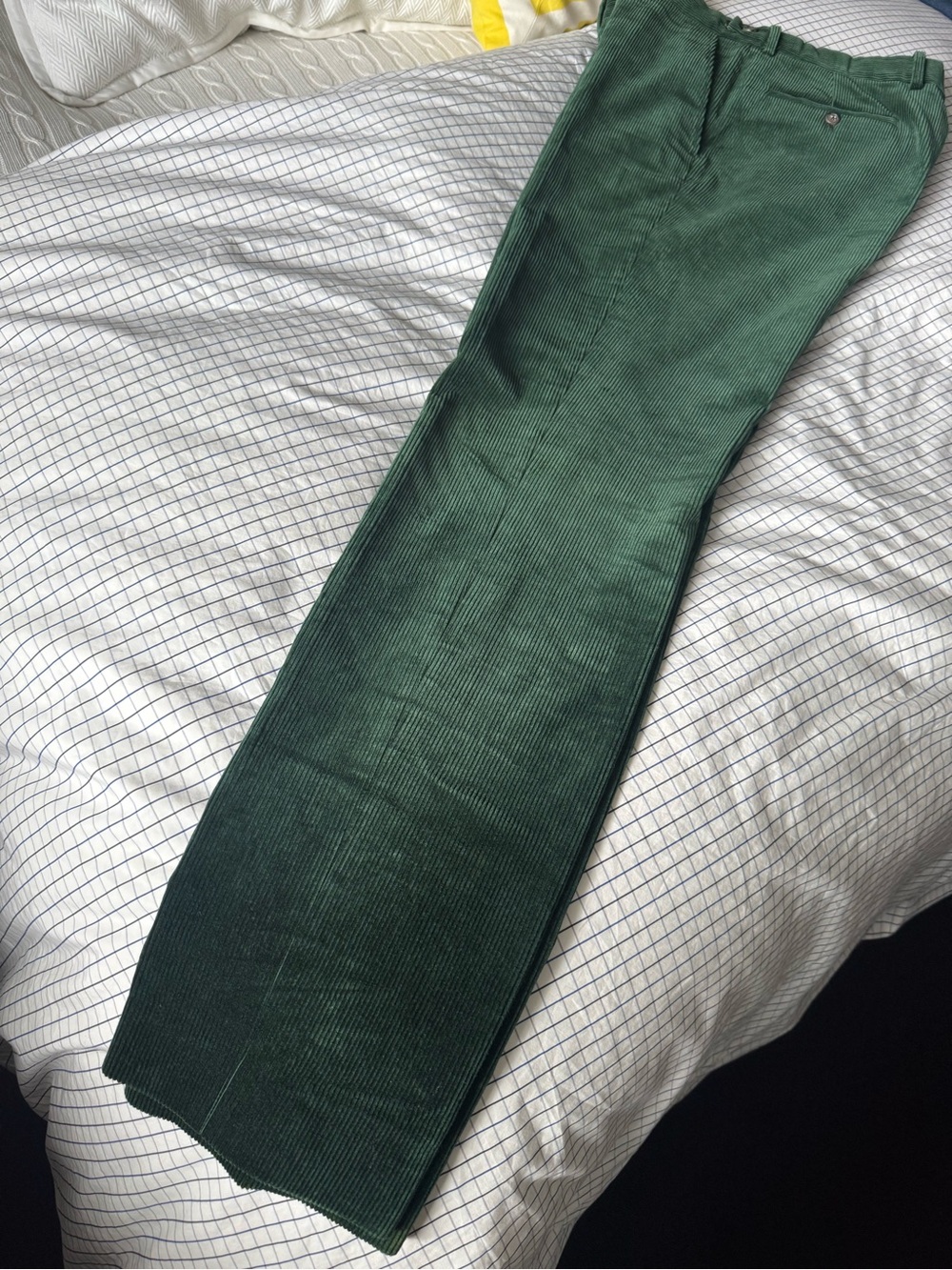 Polo by Ralph Lauren Deep Forest Green Corduroy Pants made in Italy